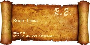 Rech Emma névjegykártya